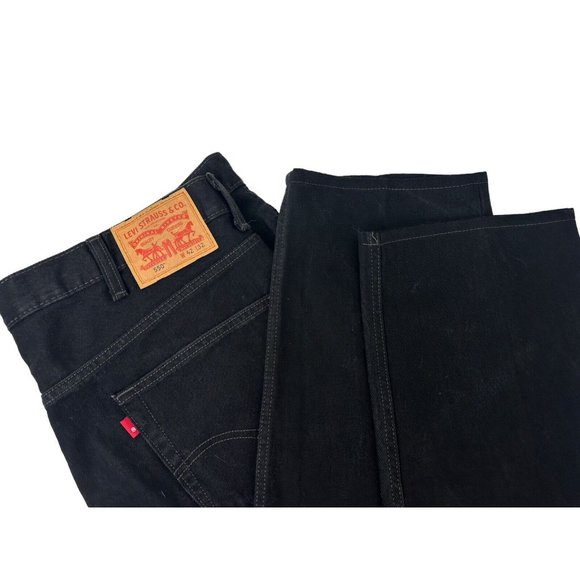 Levis 550 Relaxed Fit Straight Leg Mens Jeans Black Wash Size 42x32 - Picture 4 of 8